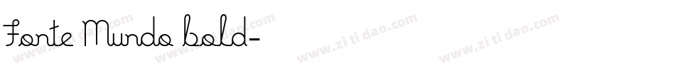 Fonte Mundo bold字体转换
